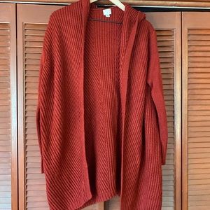 Rust red hooded sweater XL